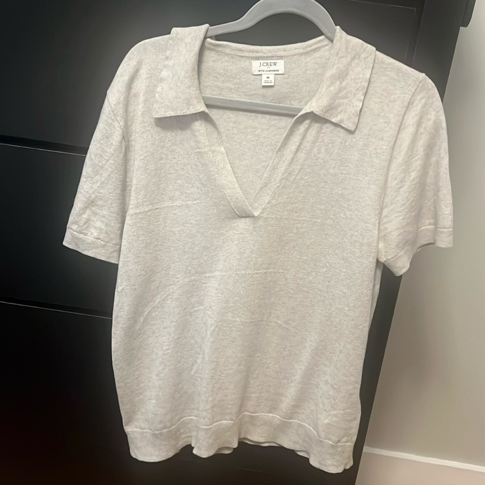 J. CREW cotton/cashmere polo shirt